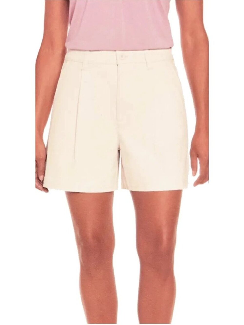 Banana Republic Womens Pleat Front Shorts Tan Size 14 5.5"Inseam New With Defect